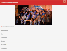 Tablet Screenshot of franklinfineartscenter.org